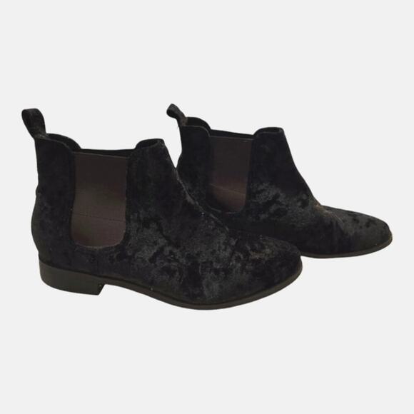 Toms Ella Chelsea Boots‎ Women's Size US 9 Crushed Velvet Black - Picture 7 of 14